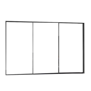 完美系统吊轨厨房推拉门阳台客厅铝合金玻璃门极窄三联动移门隔断