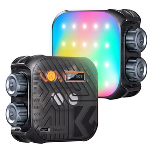 KFCONCEPT卓尔RGB口袋补光灯迷你手机拍照直播便携式打光灯摄影单反相机微单拍照室内全彩豆腐美颜led补光灯