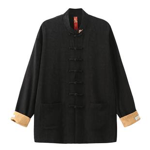 碧海潮生＜黑财神＞秋冬新款原创中国风国潮盘扣改良唐装外套男女