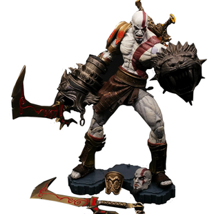 7寸战神手办模型奎托斯Kratos 游戏3可动人偶公仔火焰刀摆件父子