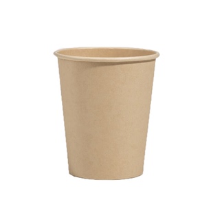 牛皮杯一次性杯子纸杯家用水杯加厚竹纤维竹浆茶杯商用定制印logo