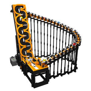 宇星模王彩虹台阶gbc流水线竖琴滚珠轨道积木拼装玩具送男孩礼物