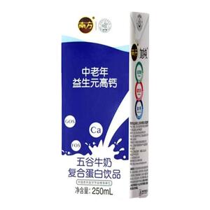 南方如纯中老年益生元五谷牛奶