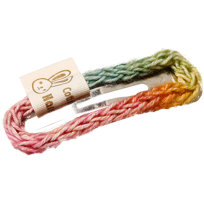 韩国彩虹色针织毛线星星发夹发卡