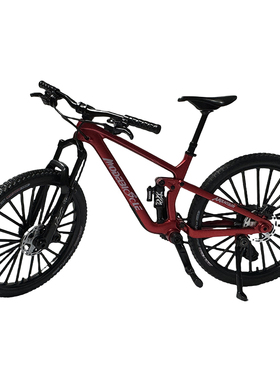 1:8合金前后减震仿真自行车山地车模型前叉可动儿童玩具车模摆件