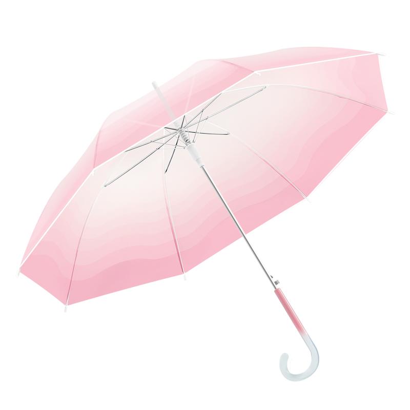 波纹渐变透明雨伞自带风景随心拍
