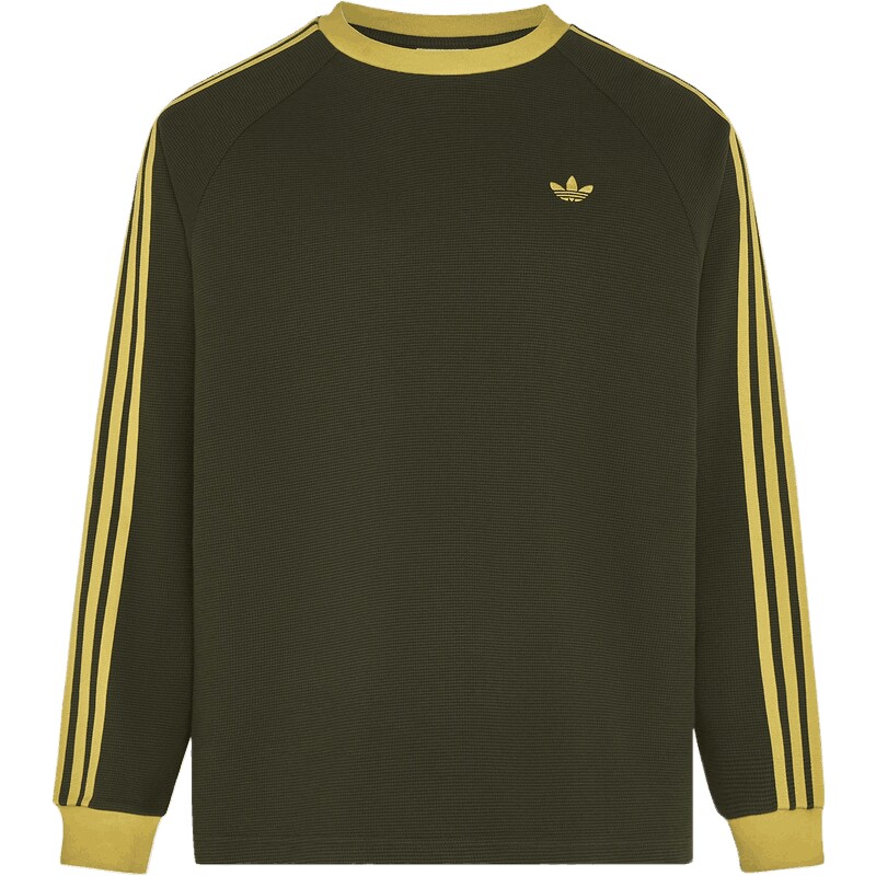 adidas阿迪达斯三叶草男子华夫格宽松舒适休闲长袖T恤LD6432