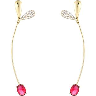 气质长款爱心蚊香盘耳夹无耳洞女新款高级感夸张耳环圆脸显瘦耳饰