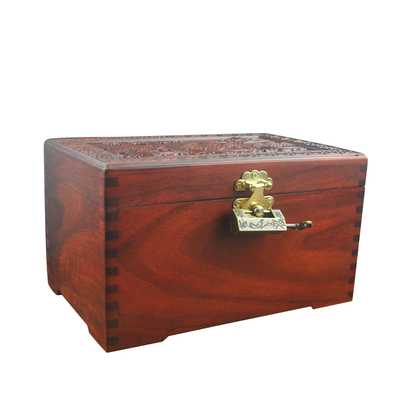 红木中式收纳盒实木带锁首饰盒