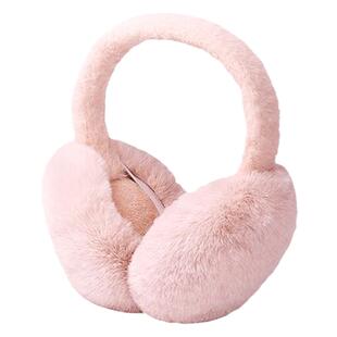 仿兔毛白色耳罩女冬季耳暖可折叠耳包大号毛绒耳捂子东北保暖耳套