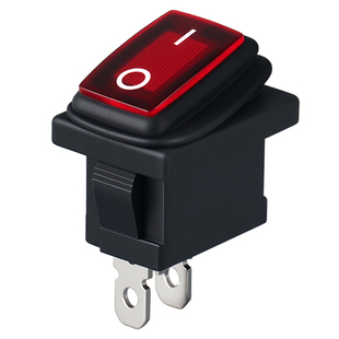 防水防油KCD1船型开关电源带灯3脚2档翘板开关按钮按键防尘大电流