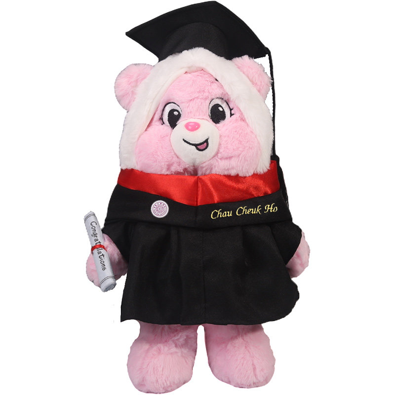 港澳大学毕业公仔布娃娃绣名礼物