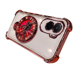 小米 POCO M7 -4G/xiaomi poco m7 -4g 手机壳马上有钱气囊保护壳旋转支架防摔电镀高级感抗黄变耐磨手机套