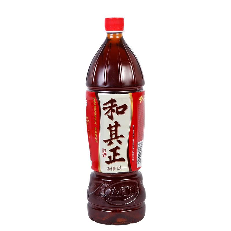 和其正凉茶1.5升 大瓶装甘草金银花草本植物饮料家庭聚餐火锅聚会