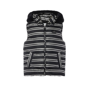 力高芘熊秋冬新款男童时尚马甲保暖外套上衣经典格纹带帽子VI