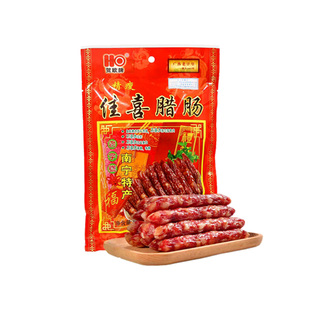 南宁市贺欧牌食品 包装 佳喜腊肠400g 广式腊味腊肉7分瘦纯肉单包