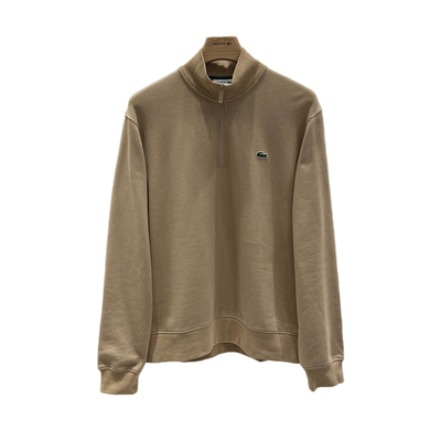 法国鳄鱼男女宽松立领半拉链卫衣