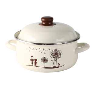 高级搪瓷锅珐琅锅煲汤熬中药煮锅食品级猪油罐燃气电磁炉汤锅家用