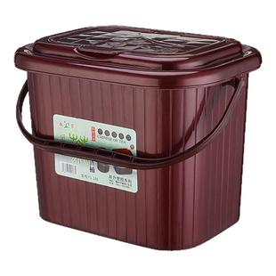 家用塑料茶渣桶 加厚方形提手带茶漏茶桶 干湿分离过滤茶水桶