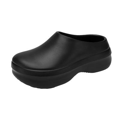 包头拖男款夏季厨房工作防水防油防滑厨师鞋外穿厚底休闲黑色拖鞋