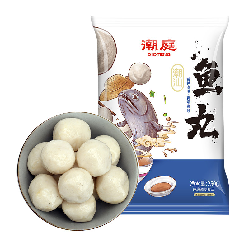 潮庭 汕头鱼丸手工 关东煮麻辣烫火锅食材各种丸子冷冻肉食品鱼蛋