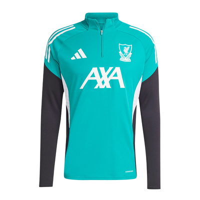 阿迪达斯25/26赛季利物浦足球半拉链带拇指扣长袖训练服T恤JV9004