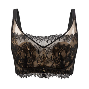 黑天鹅夏季内衣女薄款大胸显小文胸蕾丝透气收副乳防下垂胸罩