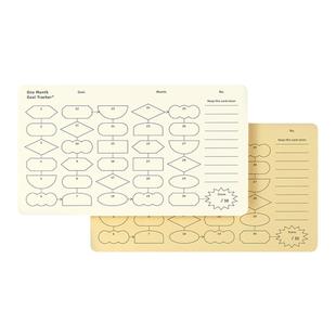 韩国paperian简约月计划目标追踪表30天每日学习打卡纸便签12张入