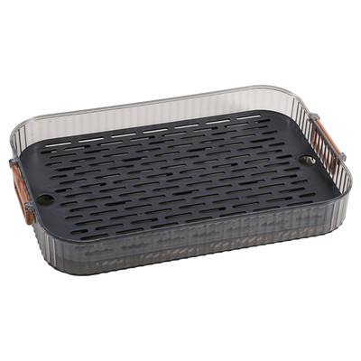 茶盘水果托盘家用轻奢双层沥水托盘家用客厅茶几水杯茶杯茶具收纳