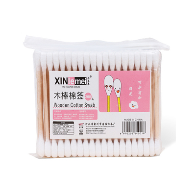 棉签竹木棒化妆棉无菌包邮家用掏耳朵双头棉花棒圆头化妆卸妆