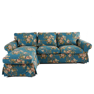 西沙定制爱克托三人全棉花色简约现代沙发坐垫套罩笠半包2019新品