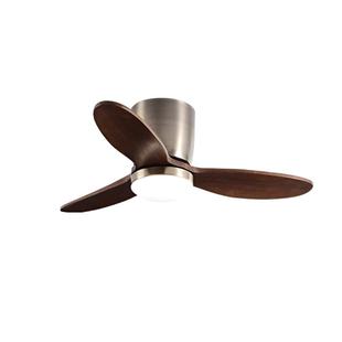 中古风扇灯实木餐厅卧室吸顶电扇灯复古小尺寸吊扇灯静音美式书房