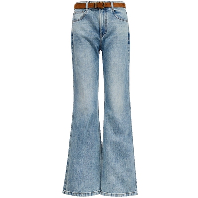 ONLY做旧水洗长裤喇叭裤牛仔裤