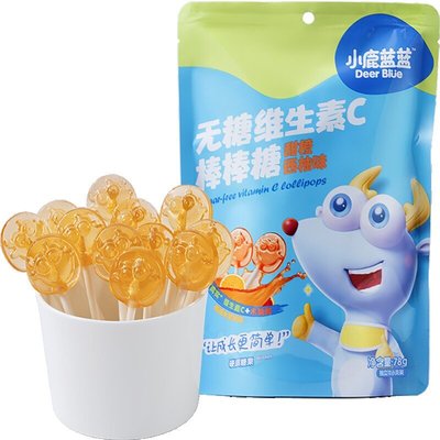 小鹿蓝蓝无糖维生素棒棒糖VC