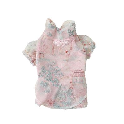 【petstar_国风旗袍】小狗狗新中式薄款衣服比熊雪纳瑞夏天公主裙