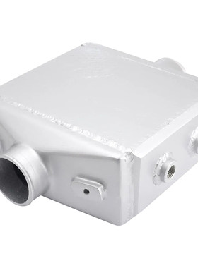 改装轮船赛车铝制水冷式中冷器1/2NPT涡轮增压直出散热器76MM接口