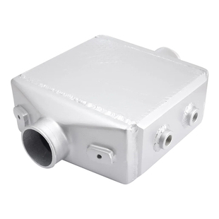 改装轮船赛车铝制水冷式中冷器1/2NPT涡轮增压直出散热器76MM接口