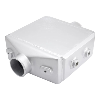 改装轮船赛车铝制水冷式中冷器1/2NPT涡轮增压直出散热器76MM接口