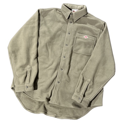 日单Fppev DANTON按扣衬衫男女户外宽松保暖羊羔绒立领夹克外套