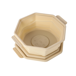 带盖汤碗商用打包盒便当圆形饭盒一次性环保降解玉米淀粉加厚餐盒