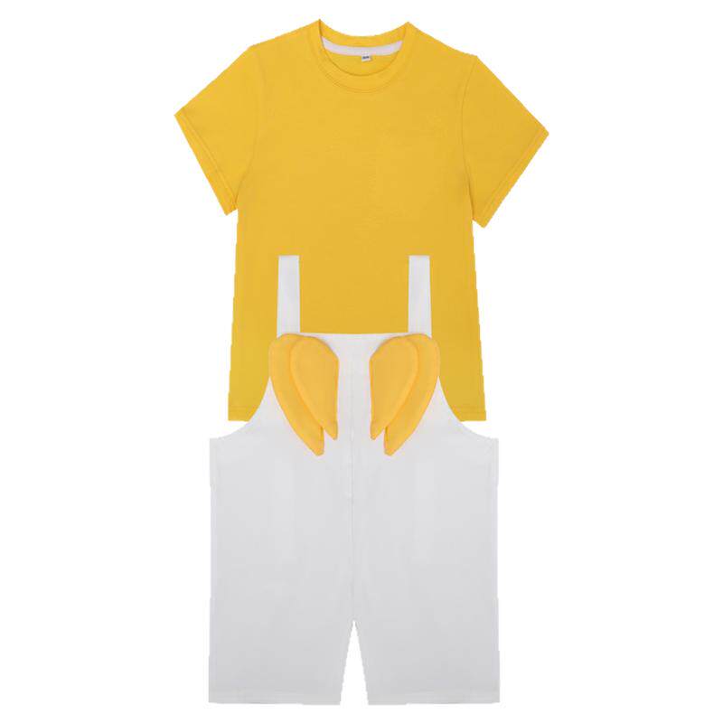 儿童演出服孩子的天空舞蹈表演服男女童纯棉七彩短袖六一幼儿服装
