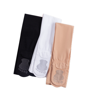 儿童防滑底白色舞蹈连裤袜外穿