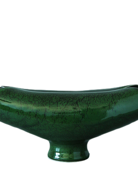 陶瓷折荷·侘寂果盘花瓶组合摆件