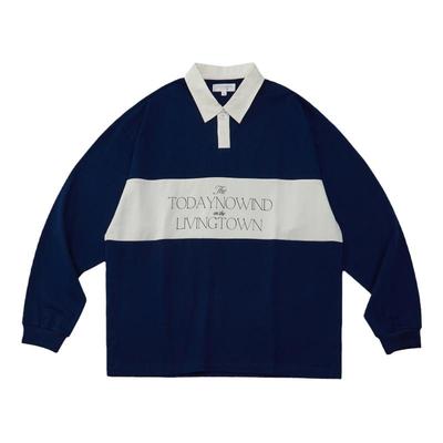 todaynowind宽松长袖polo衫