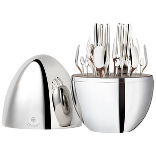 CHRISTOFLE昆庭MOOD Party派对心境蛋甜品刀叉勺镀银餐具新年礼物