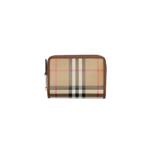【新款】BURBERRY女士 小号格纹拉链钱夹 81285981