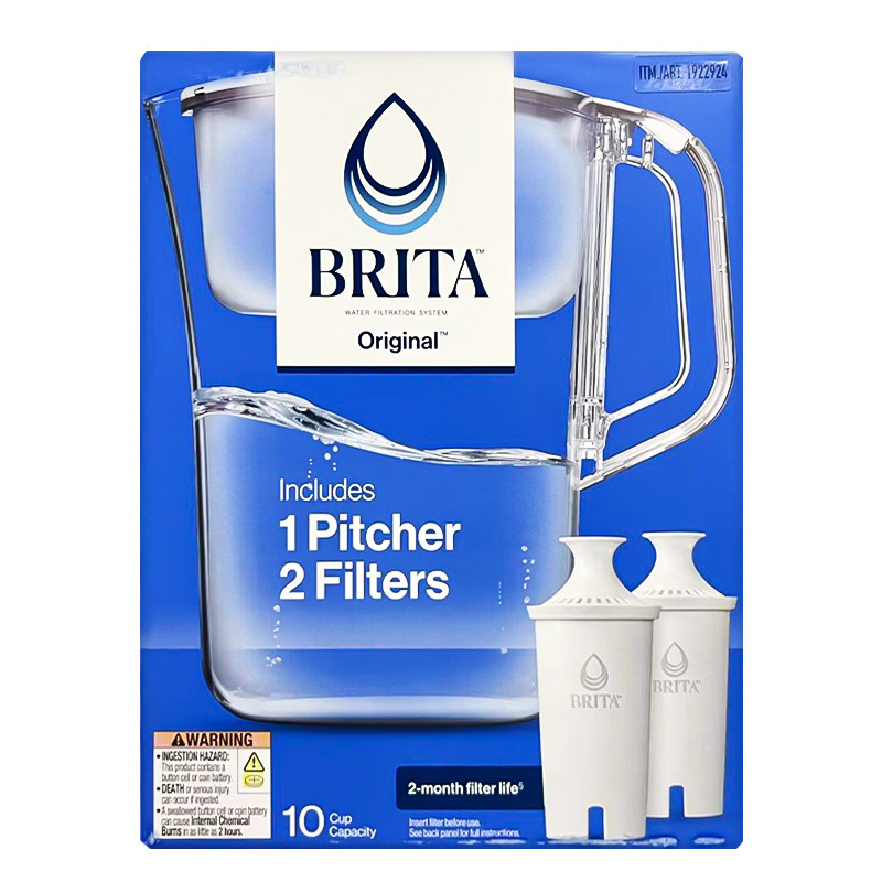 美国直邮 BRITA Elite碧然德家用净水器滤水壶大容量美版专用滤芯