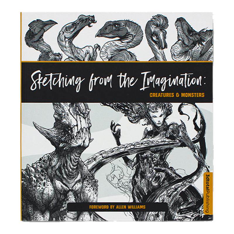现货原版 Sketching from the Imagination: Creatures & Monsters 幻想速写集:生物与怪物素描 游戏动漫二次元插画角色设计
