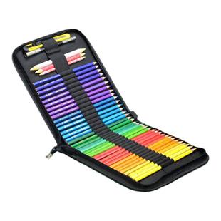 彩铅收纳盒炭笔收纳包铅笔包素描笔袋美术生专用笔帘笔袋卷画笔包