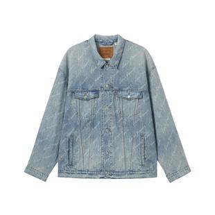 【商场同款】Levi's李维斯男士宽松正肩涂鸦满印牛仔外套0016Y
